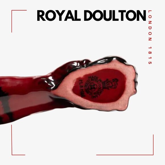 ROYAL DOULTON ENGLAND Flambé Stalking Tiger - Picture 8 of 9